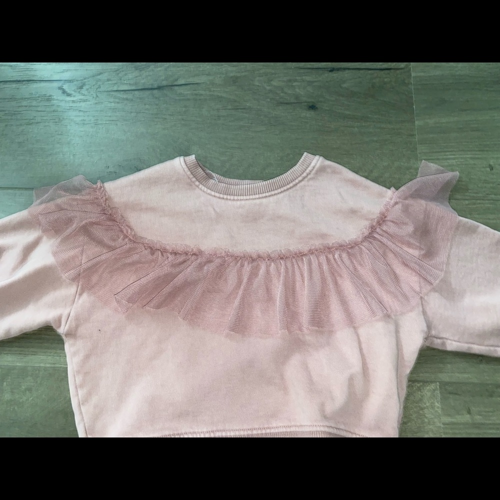 Zara Ruffled Sweatshirt - Picture 2 of 2